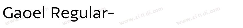 Gaoel Regular字体转换
